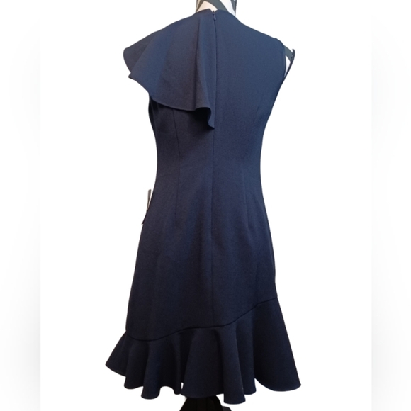 NWT Eliza J Navy Blue A-Line Sleeveless Formal Evening Knee Length Dress - Picture 2 of 12